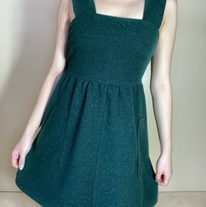 TOP SHOP Hunter Green Mini Dress
